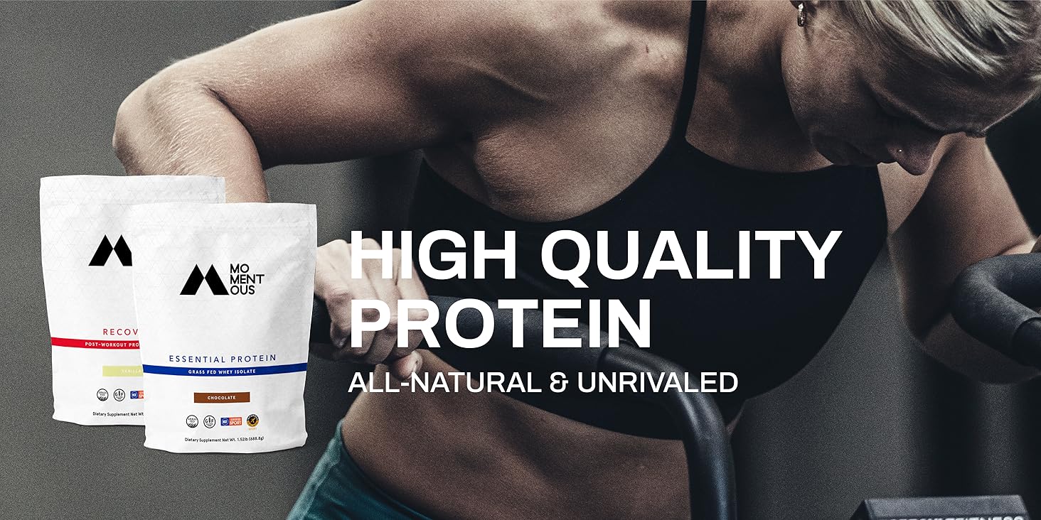 Momentous Essential GrassFed Whey Protein Isolate, 24