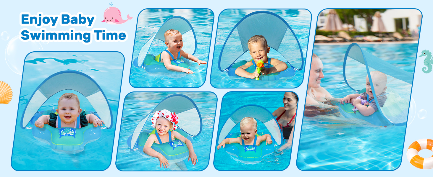 baby pool float with canopy 6 months