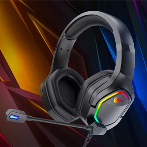Lenovo Lecoo HT403 USB2.0 Over-Ear RGB LED Illuminated Wired Gaming Headset Black
