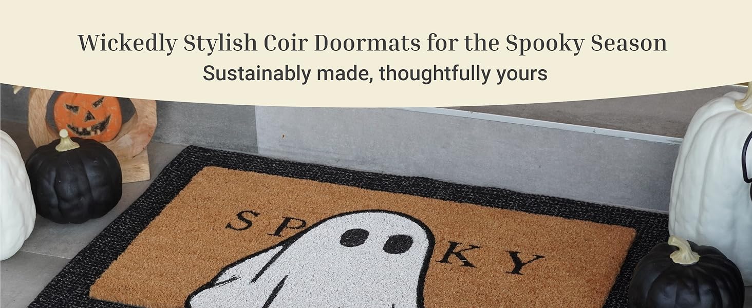 Wickedly Stylish Coir Doormats for the Spooky Season, Sustainably Made, Thoughtfully Yours