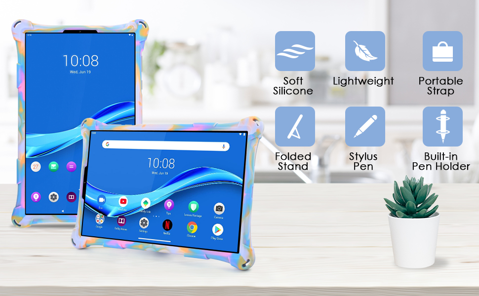 DETUOSI Silicone Case for Lenovo Tab M10 FHD Plus 10.3