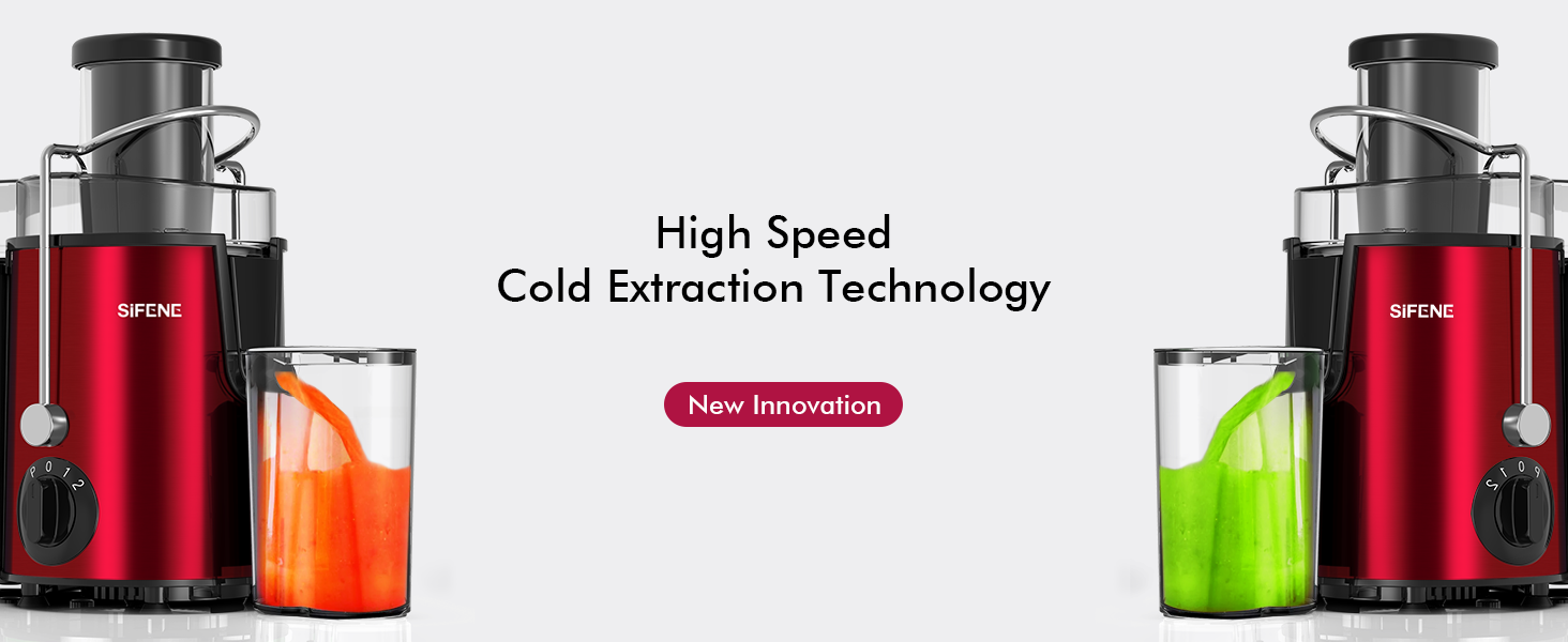 SiFENE centrifugal juicer 516- vegetable juicer fits whole fruits apples high speed