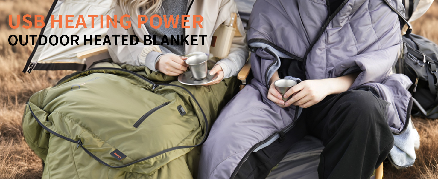 Ourea Heated Blanket Battery Operated, Portable Heated