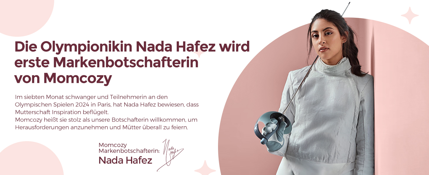 Text in Deutsch sichtbar. Marketing- oder Werbelayout mit Textinhalten auf rosafarbenem Hintergrund.