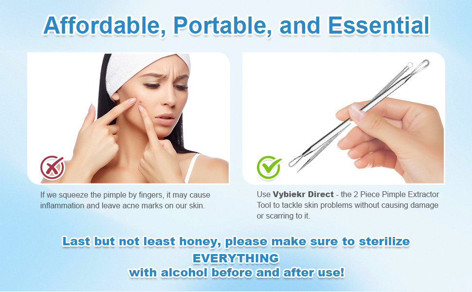 Zit Popper Tool Acne Tools Pimple Popping Toy Acne Tools Extractor Kit Comedone Extractor Kit
