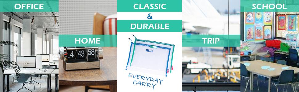 large big clear file folders waterproof document pouch bag good for home office business trip school