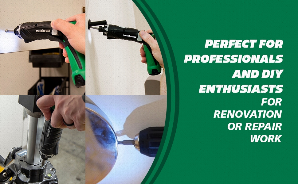 Metabo HPT Cordless Screwdriver Kit, 3.6V, Lithium Ion Batteries 2