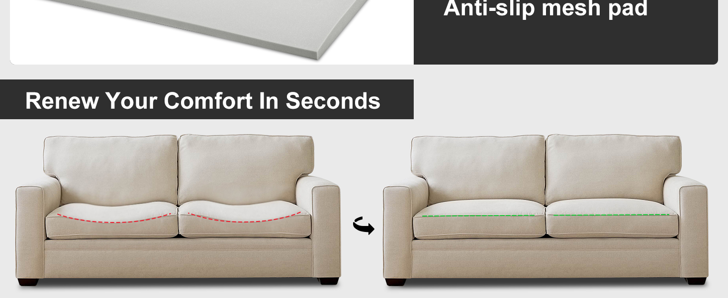 cushion support for sagging seat