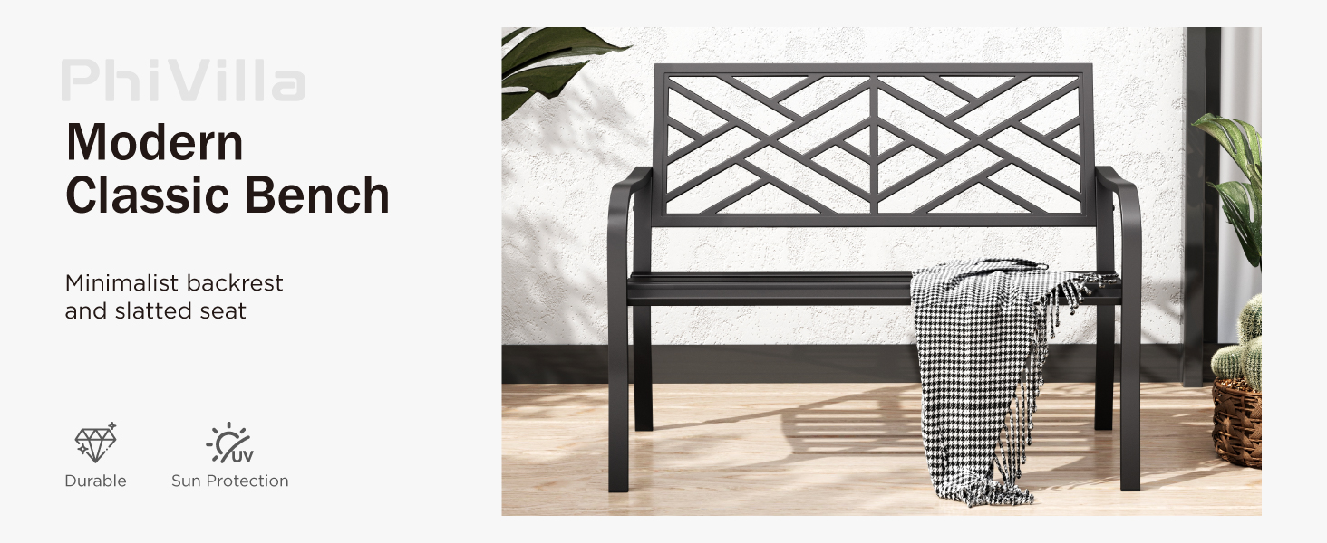 patio metal bench
