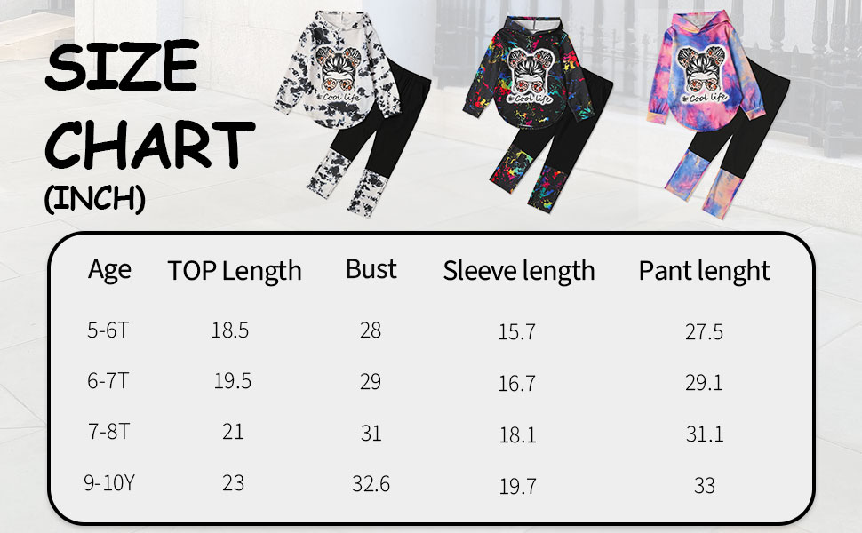 2 pcs outfits Long Sleeve Pullove Sweatshirt Sweatpants