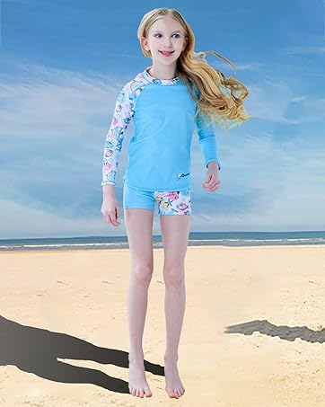 girl rashguard swimsuit size10-12