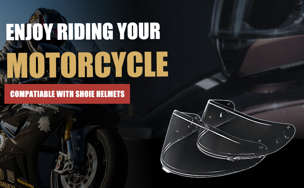 Full Face Motorcycle Helmet Shield Transition Photochromic Visor Compatible with