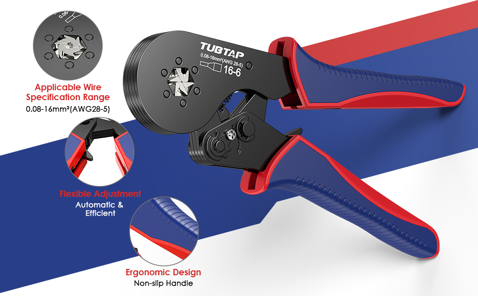 Wire Ferrule Crimping Tool kit AWG 285 SelfAdjustable Hexagonal