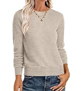 ANRABESS Sweaters for Women Long Sleeve Lightweight Crewneck Soft Basic Knit Loose Fit Pullover T...