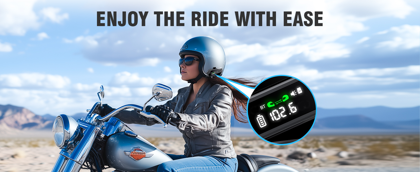 C6 EDYELL Motorcycle Bluetooth Headset