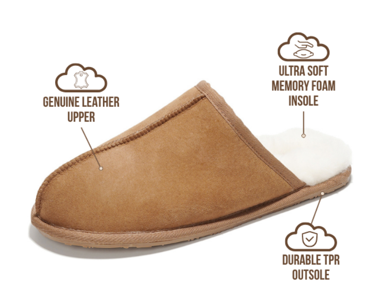  SLIPPER メンズ Amazon.com | Project Cloud Mens Slippers Genuine Leather
