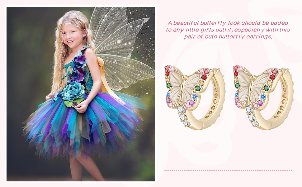 butterfly huggie earrings