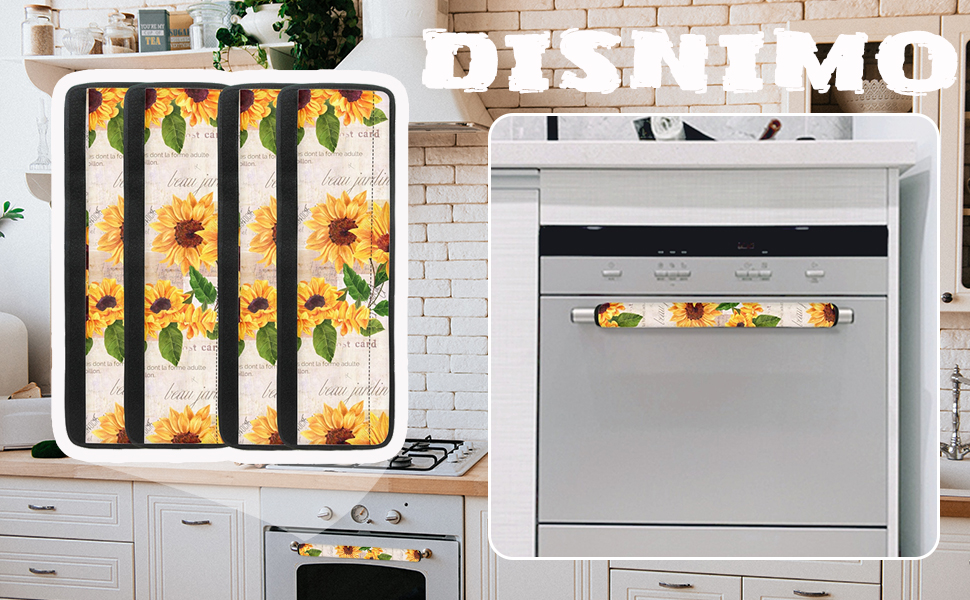 DISNIMO Lotus Flower 6 Pack Refrigerator Door Handle Covers