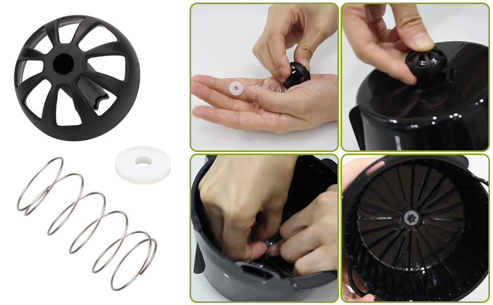 Coffee Machine Brewing Basket Bottom Spring Loaded Stopper