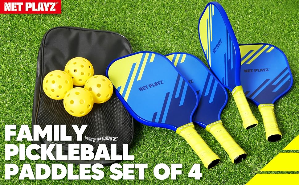 Pickleball Set Pickleball Paddles Family 4Pack, USAPA Approved 2