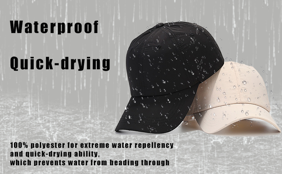 waterproof sun protection baseball cap for Winfdproof hiking fishing outdoor running golf riding 