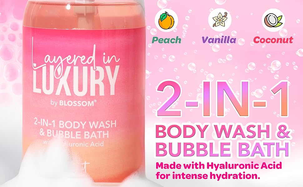 bubble bath body wash hyaluronic acid hydration body polish body scrub lather exfoliate foaming