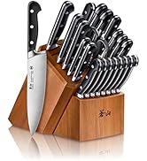 Cangshan V2 Series 1024128 German Steel Forged 23-Piece Knife Block Set, Acacia