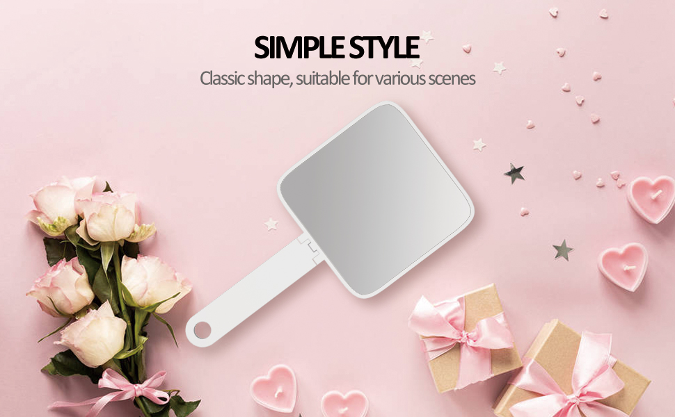 Small Hand Mirror Portable Hand Held Mirror Lash Mirror for Travel