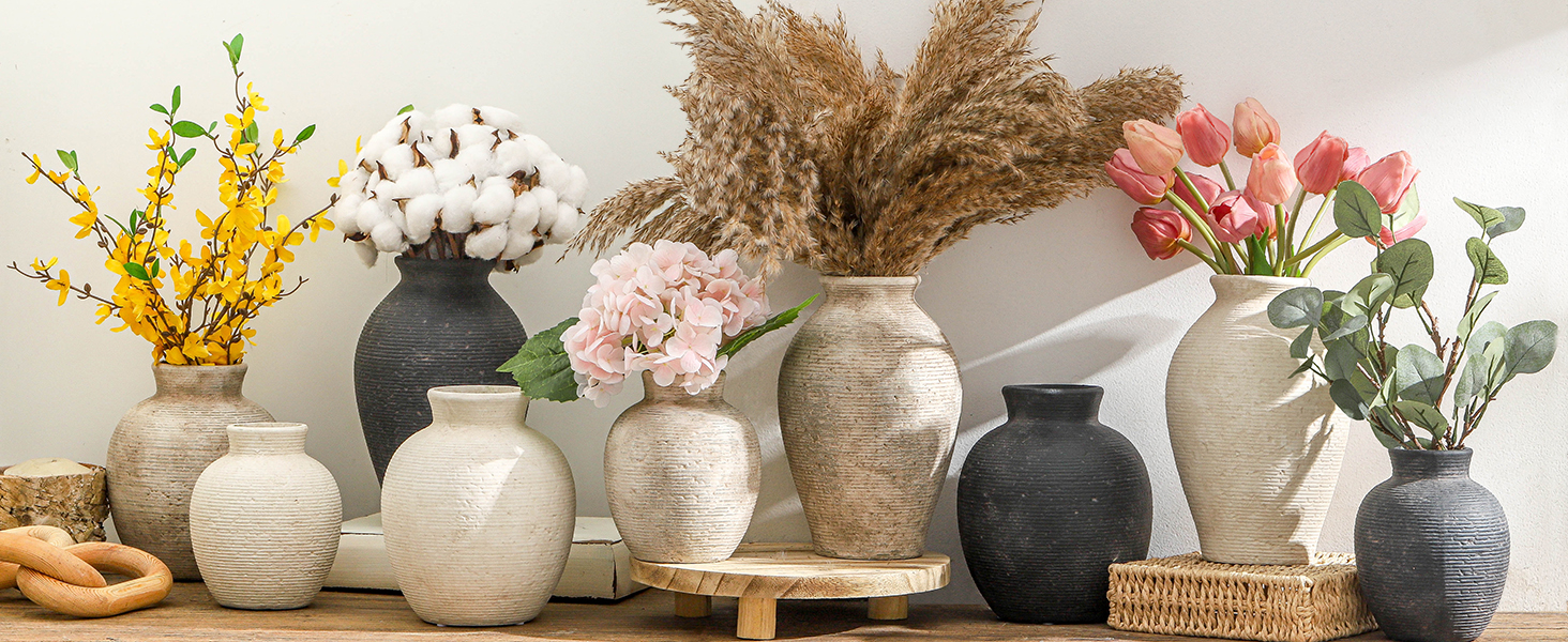 farmhouse vase ceramic vase vintage vases rustic vases for home decor