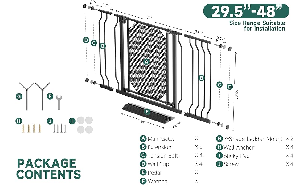 Size Range Suitablefor Installation