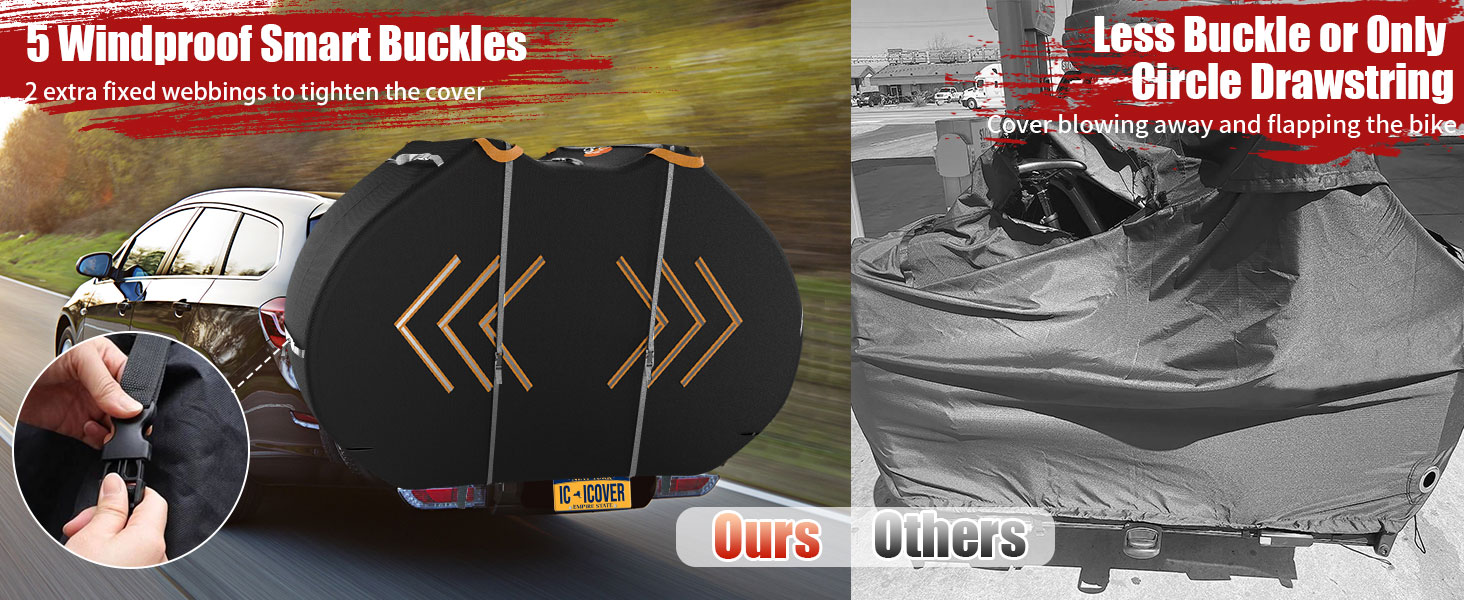 bike cover for transport on hitch rack