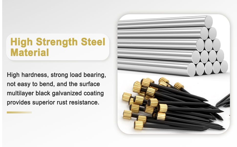 MAPVOLUT 90PCS Picture Hanging Nails, 3 Sizes Wall Decorative Nails for