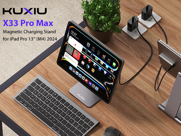 iPadアクセサリー KUXIU Magnetic Charging Stand X33 ProMAX KUXIU X33 Pro MAX(2025) iPad Magnetic Charging Stand