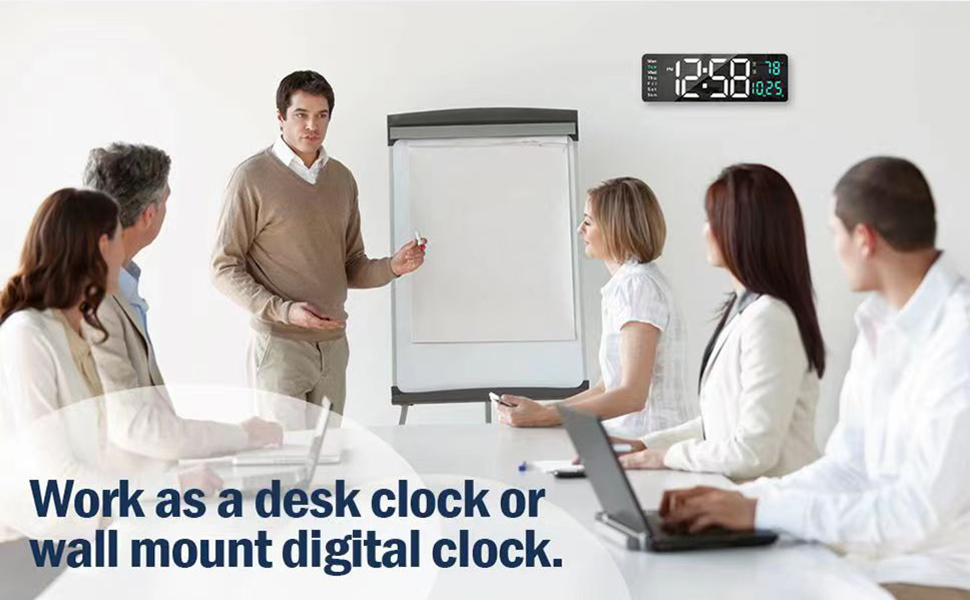 LargeDigitalWallClock 16.2 Inch Digital Wall Clocks