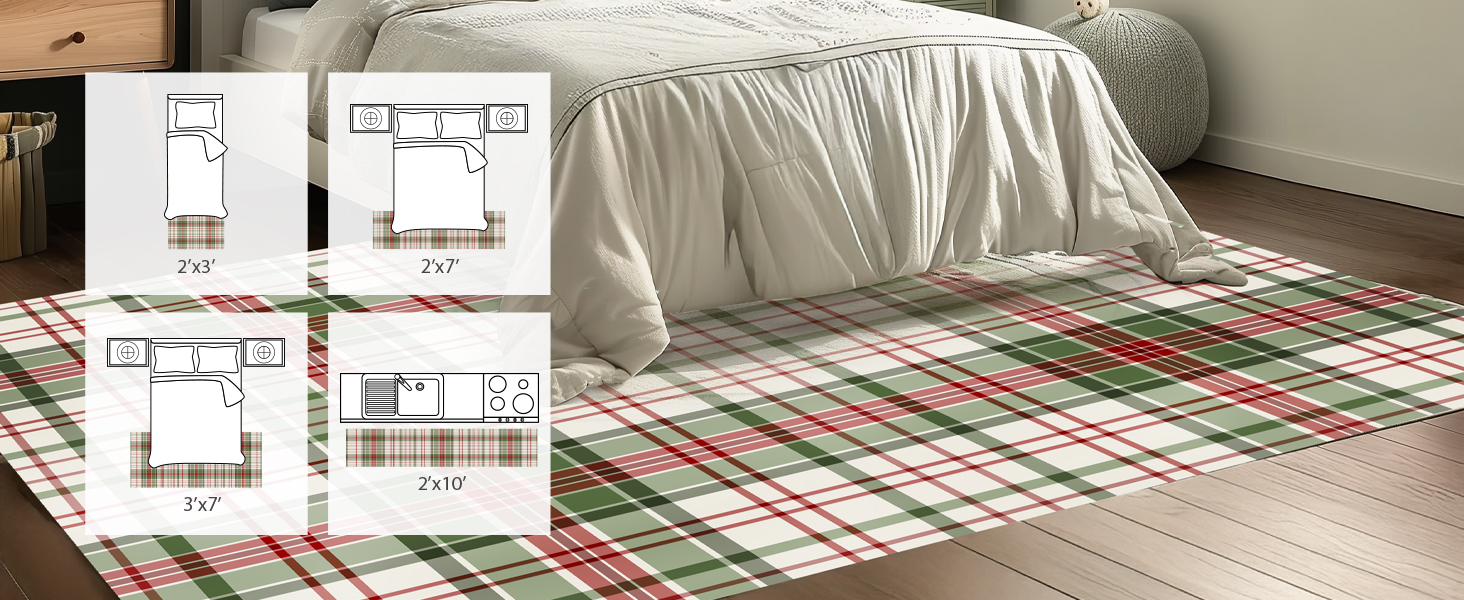 Plaid area rug carpet A+