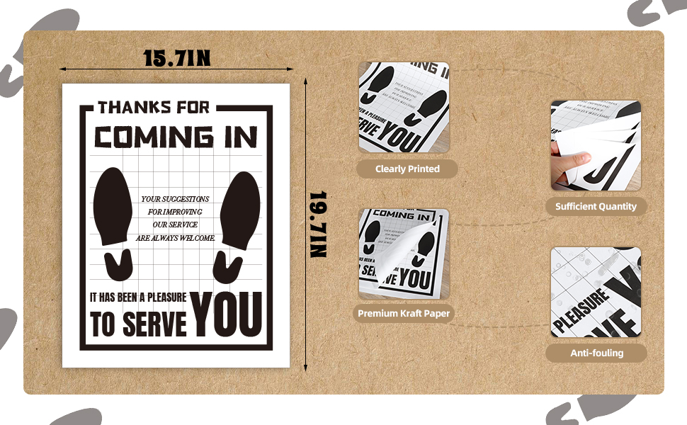 100pcs Disposable Paper Floor Mats for Car White Portable