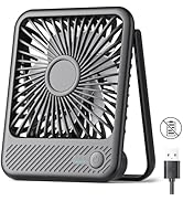 Koonie USB Desk Fan, Strong Wind Ultra Quiet Small Personal  Fan with 180° Tilt Folding and 3 Spe...