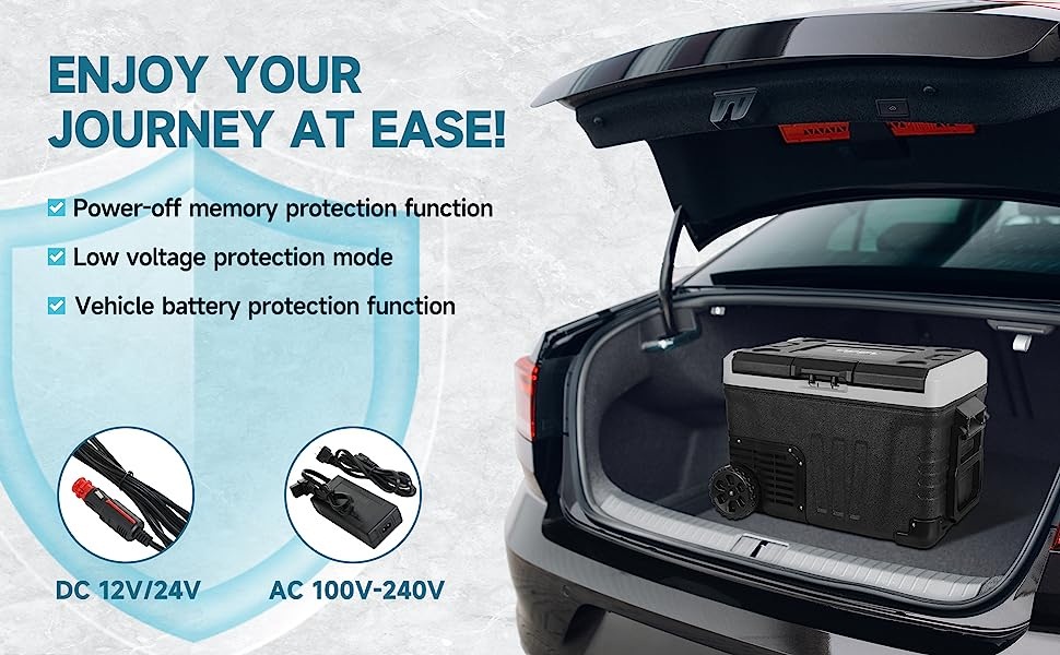 LEONARD USA Car Fridge 50 L with Compressor 12 Volt, Vehicle