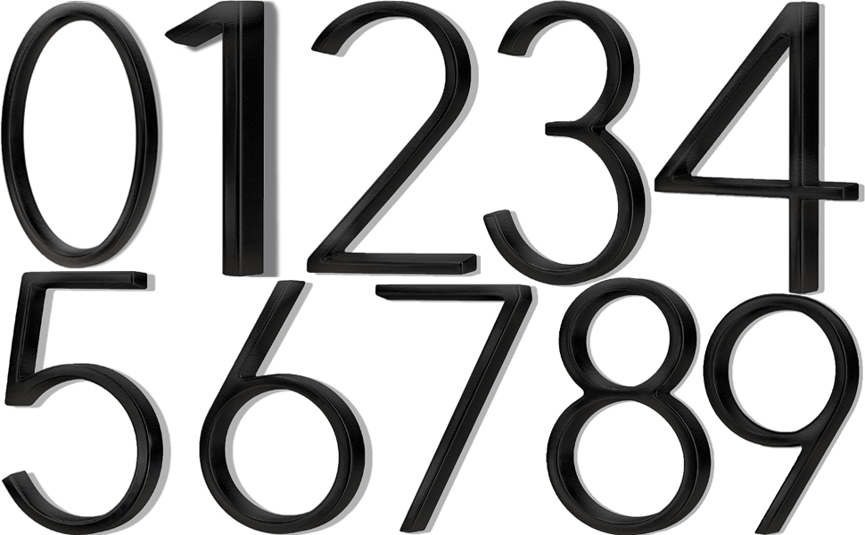 Floating House Numbers, MAPRIAL 5 Inch Modern House Numbers
