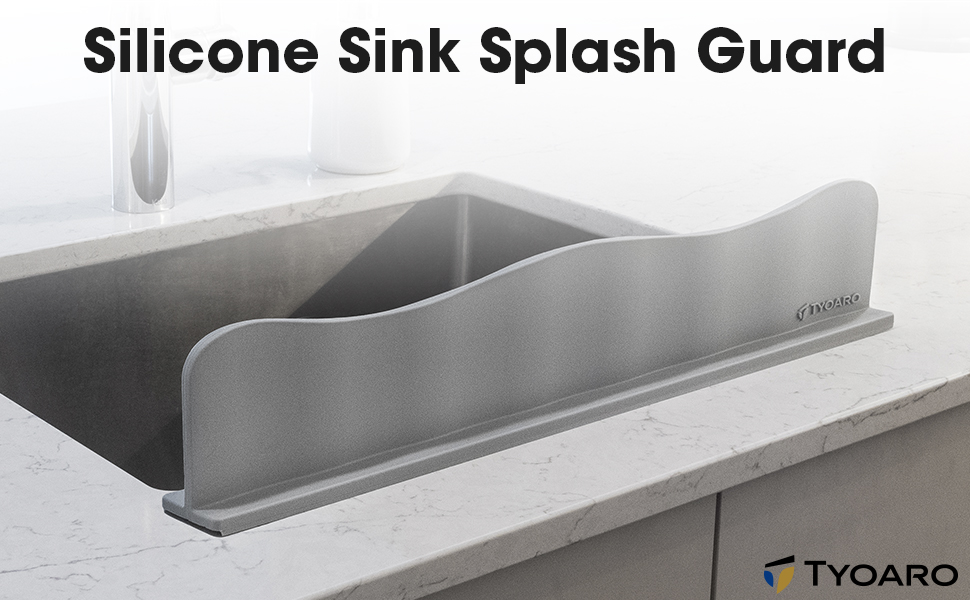 TYOARO Silicone Sink Splash Guard Water Splash Guard for Kitchen