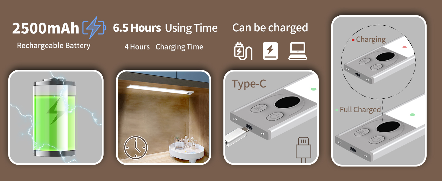 2500mAh Under Cabinet Lighting