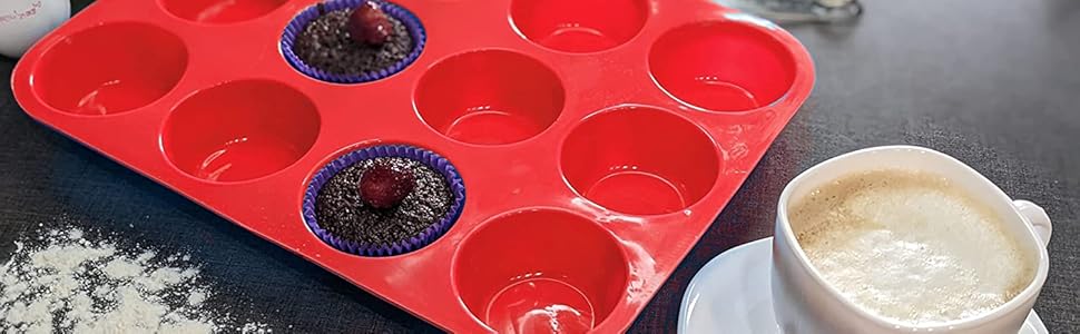 12 muffin silicone mold