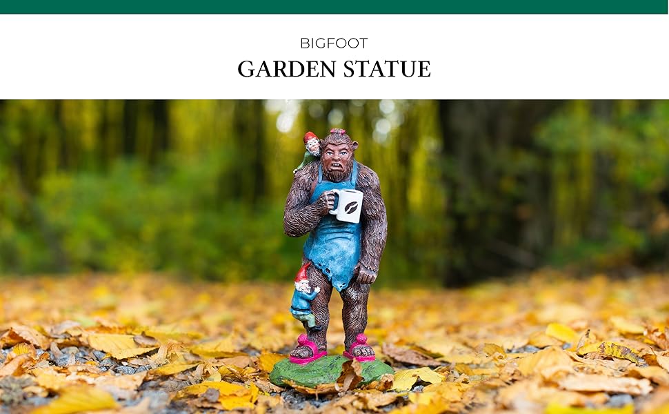 Bigfoot Garden Statue and Funny Garden Gnomes