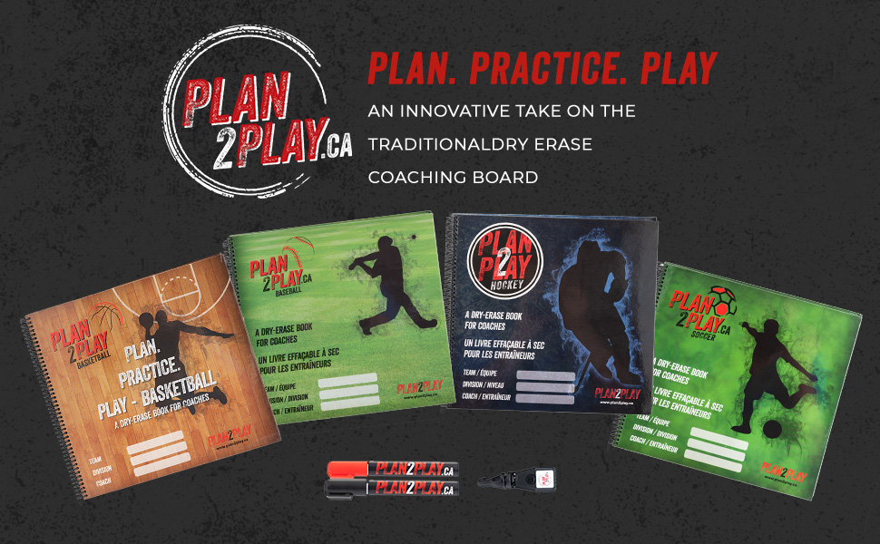 Plan2Play Basketball Clipboard, Dry Erase Book for Coaches