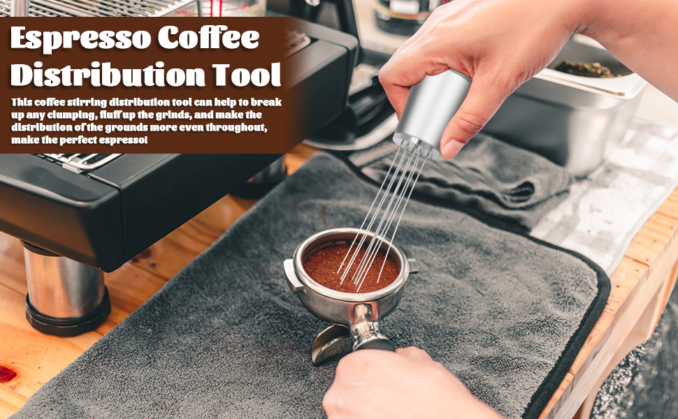 Jeymei WDT Espresso Tool Metal Silve Espresso Coffee