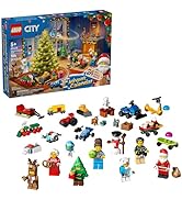 LEGO City Advent Calendar 2025 Kids Toy - Holiday Countdown Playset W/Santa & Mrs. Claus Minifigu...