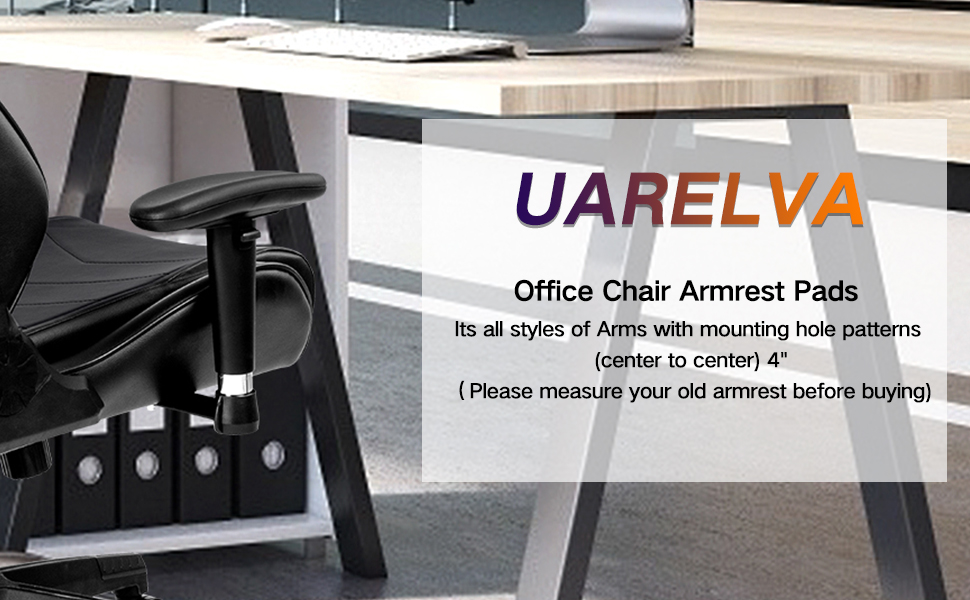 UARELVA Office Chair Arm Replacement Armrest Pads (Set of 2