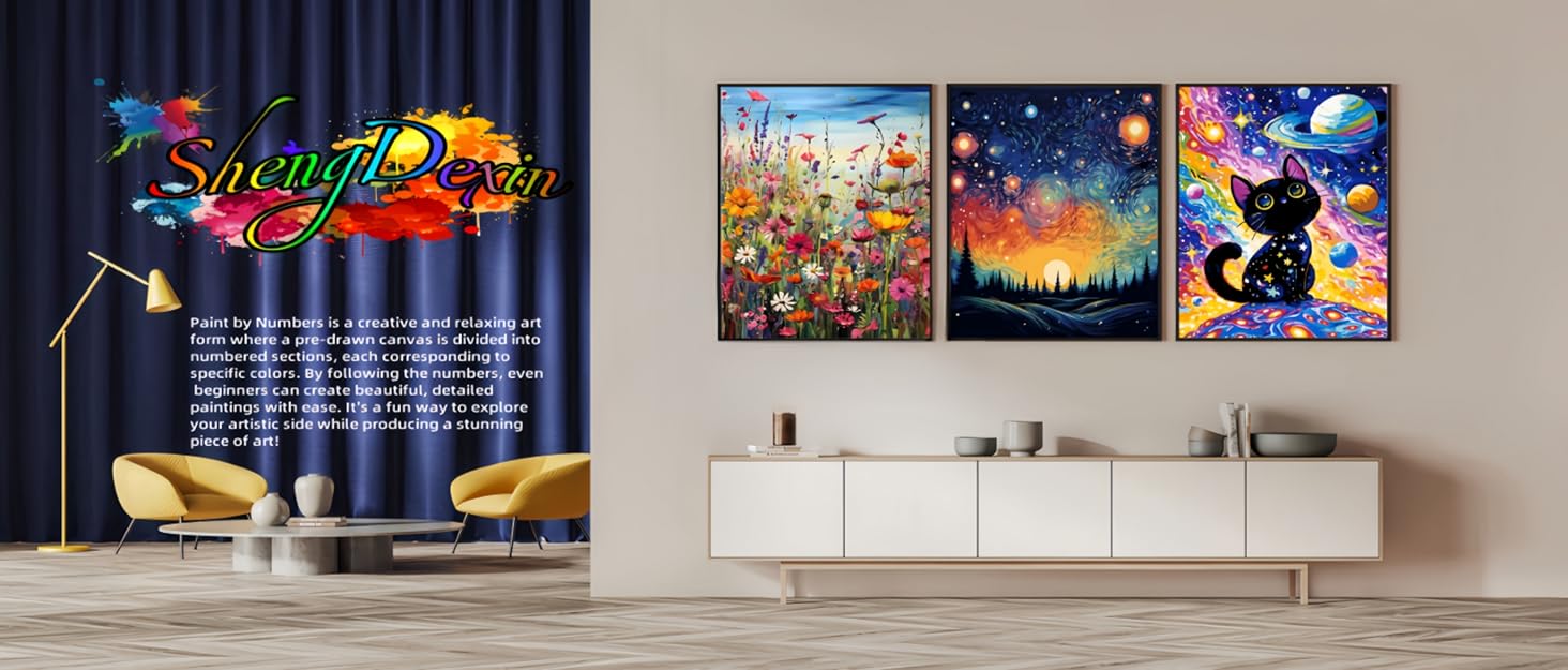 ShengDexin Paint by Numbers Kit for Adults Crafts,Beginners