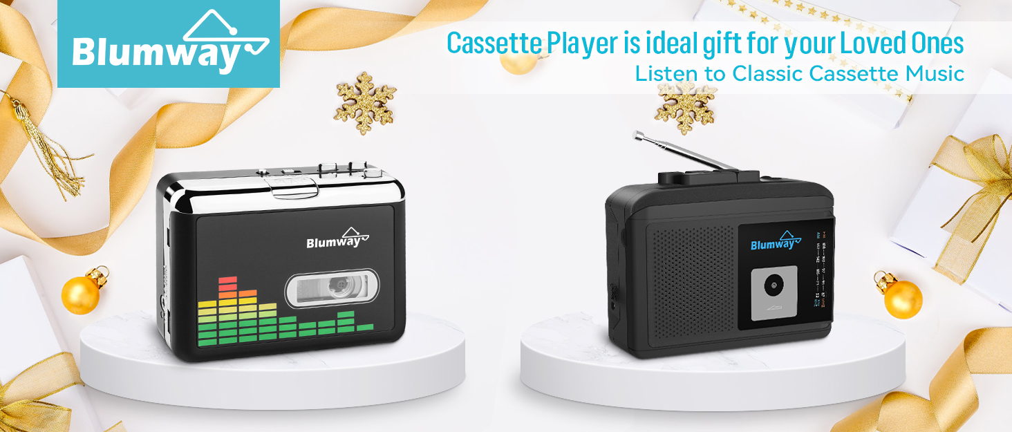 BlumWay USB Cassette to MP3 Converter, Portable Tape Cassette Player to