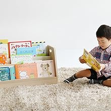 Amazon.co.jp: [市場] 絵本棚 lora 子供用 木製 ナチュラル 幅
